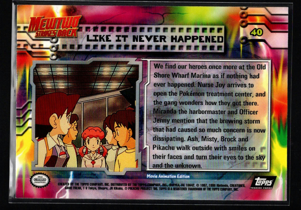 1999 Topps Pokemon Movie Edition #40/59: Like It Never Happened (NM/M)