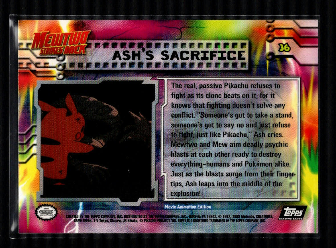 1999 Topps Pokemon Movie Edition #36/59: Ash's Sacrifice (NM/M)