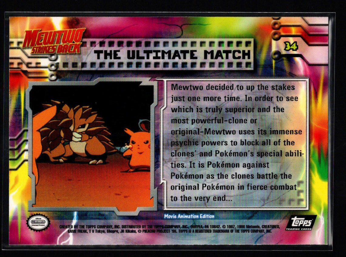 1999 Topps Pokemon Movie Edition #34/59: The Ultimate Match (NM/M)
