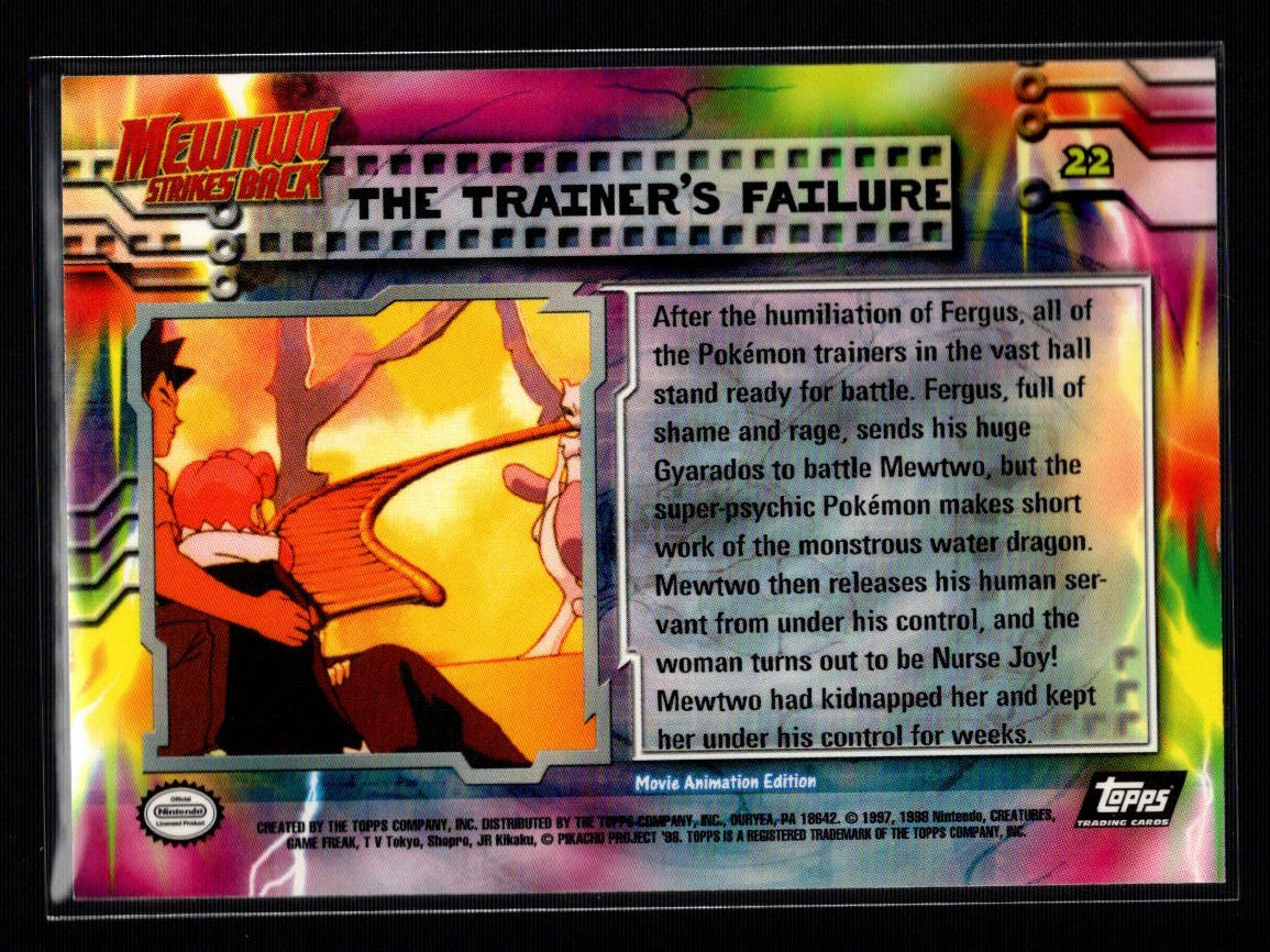 1999 Topps Pokemon Movie Edition #22/59: The Trainer's Failure (NM/M)