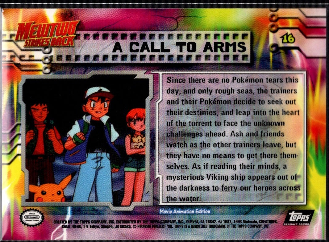 1999 Topps Pokemon Movie Edition #16/59: A Call To Arms (NM/M)