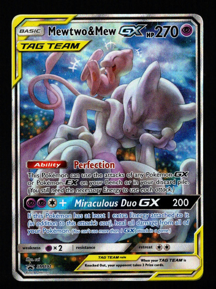 Mewtwo & Mew GX Tag Team #SM191 - (NM-/LP+, SM Promos)