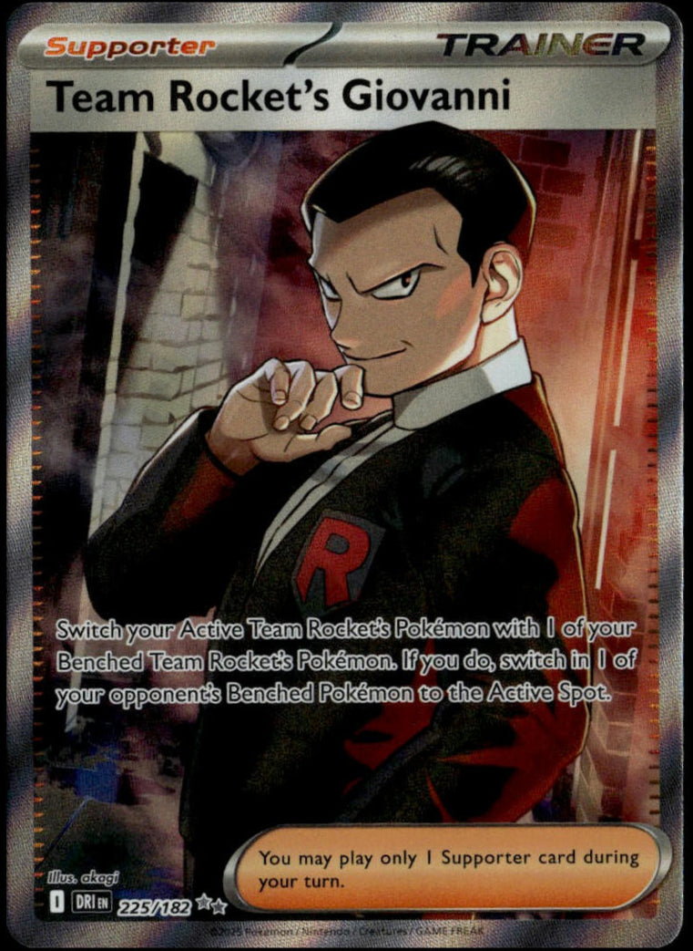 Team Rocket's Giovanni #225/182 (NM/M, Destined Rivals)