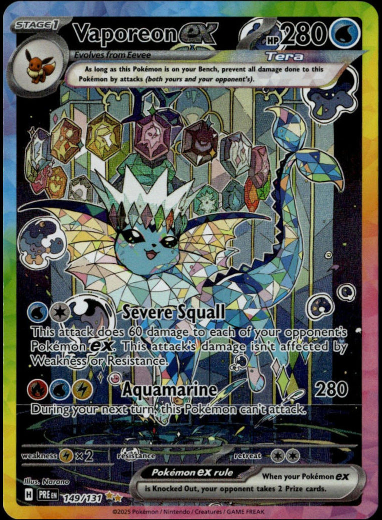 Vaporeon ex #149/131 (NM, Prismatic Evolutions)