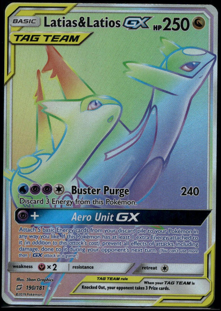 Latias & Latios GX Tag Team #190/181 (NM, Pokemon Team Up)