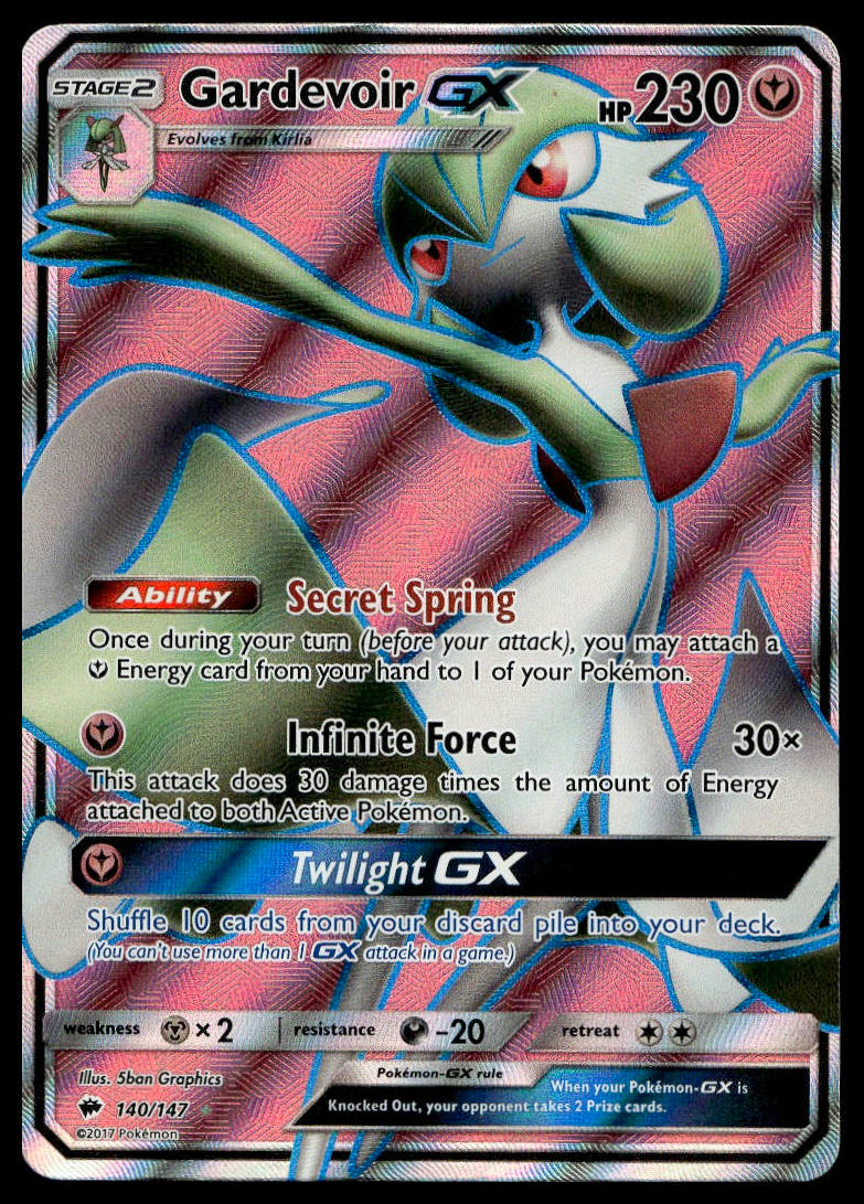 Gardevoir GX #140/147 (LP+, Burning Shadows)