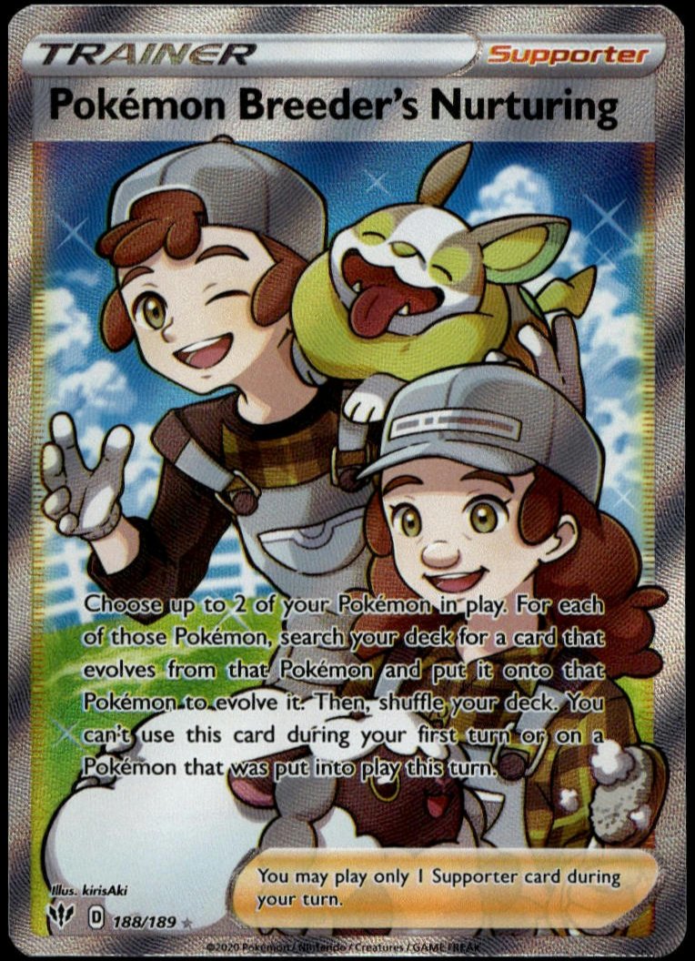 Pokemon Breeder's Nurture #188/189 (NM/M, Darkness Ablaze)