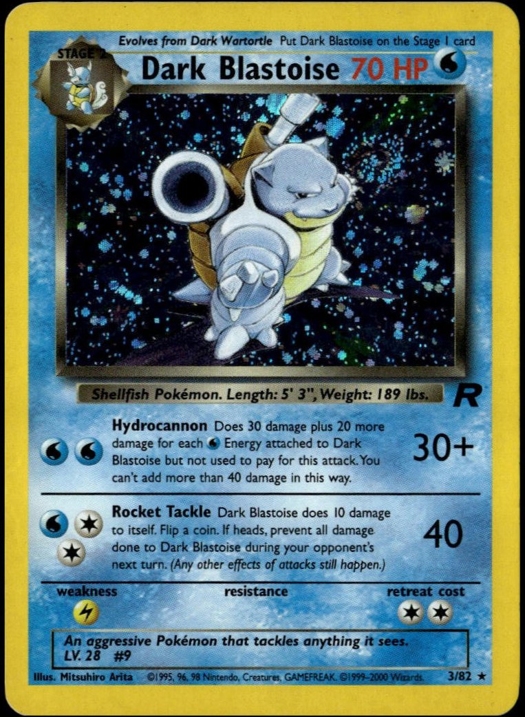 Dark Blastoise Holo #3/82 (LP+, Team Rocket)