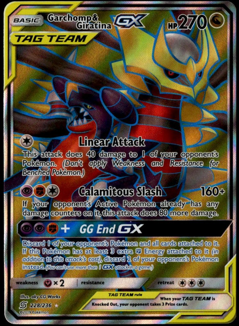 Garchomp & Giratina GX Tag Team #228/236 (NM/M, Unified Minds)