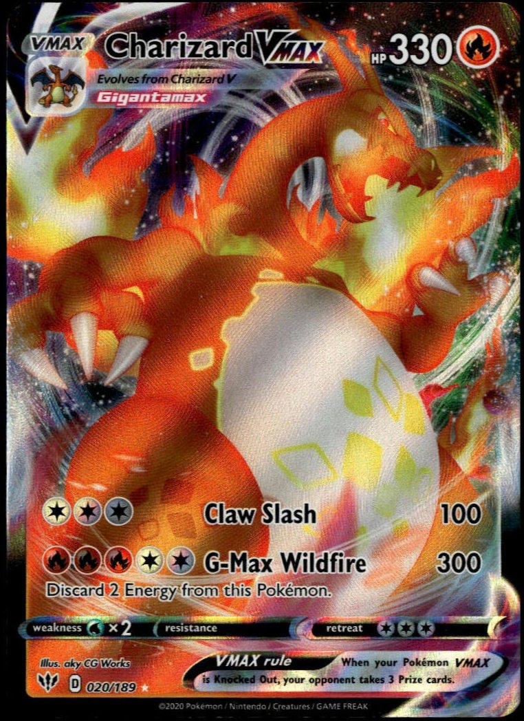 Charizard VMAX #020/189 (NM/M, Darkness Ablaze)