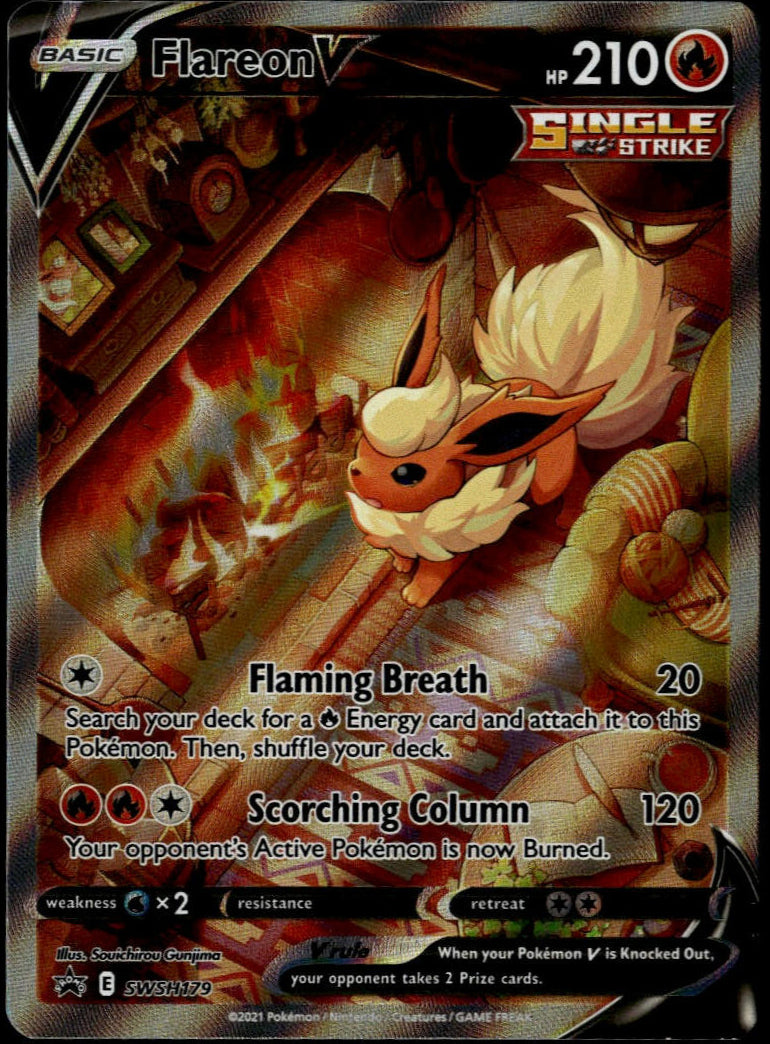 Flareon V #SWSH179 (NM, Flareon Premium Collection Box BSP)