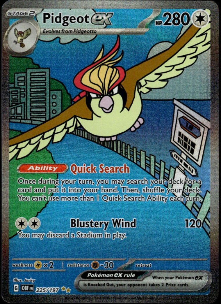 Pidgeot ex #225/197 (NM, Obsidian Flames)