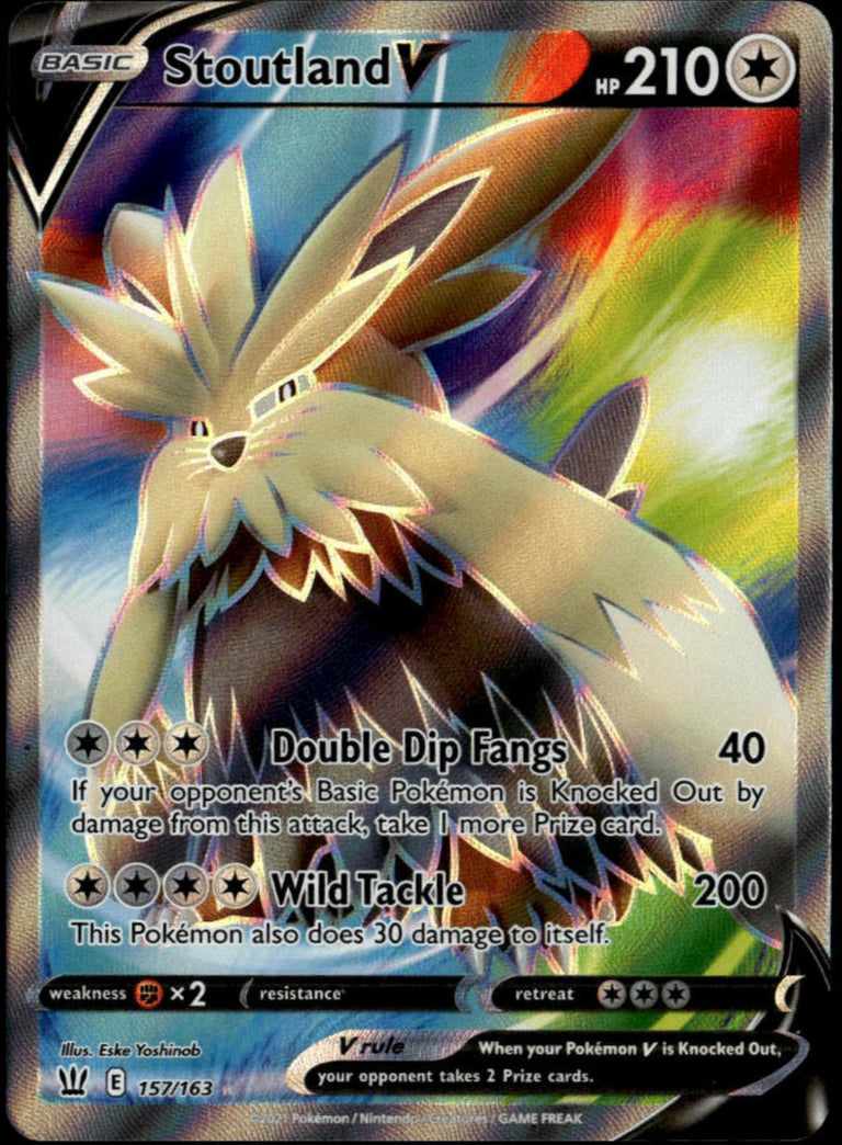 Stoutland V #157/163 (NM/M, Battle Styles)