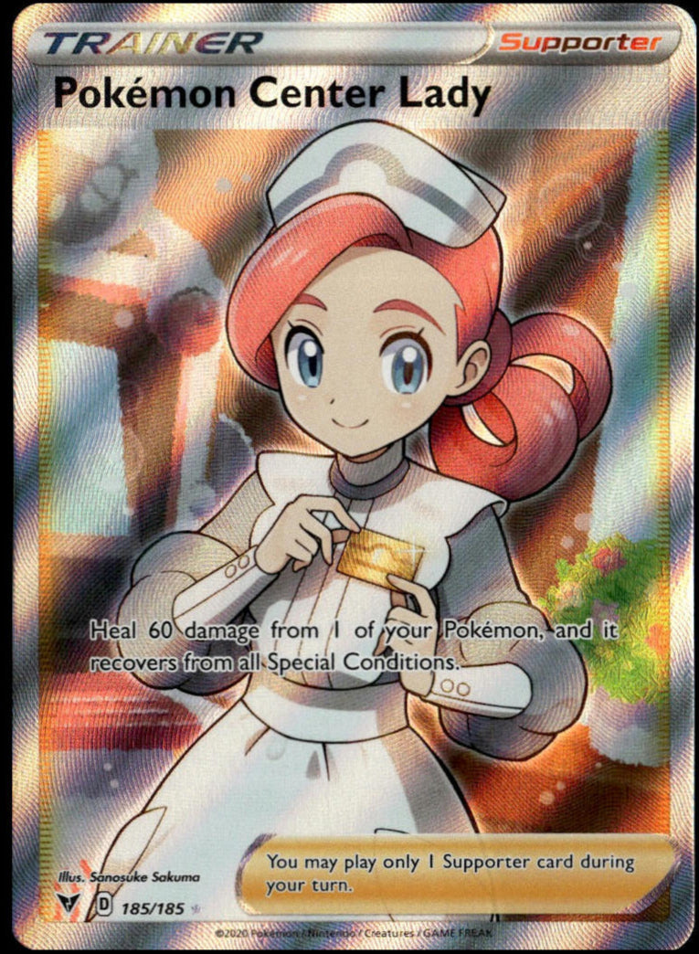 Pokemon Center Lady #185/185 (NM/M, Vivid Voltage)