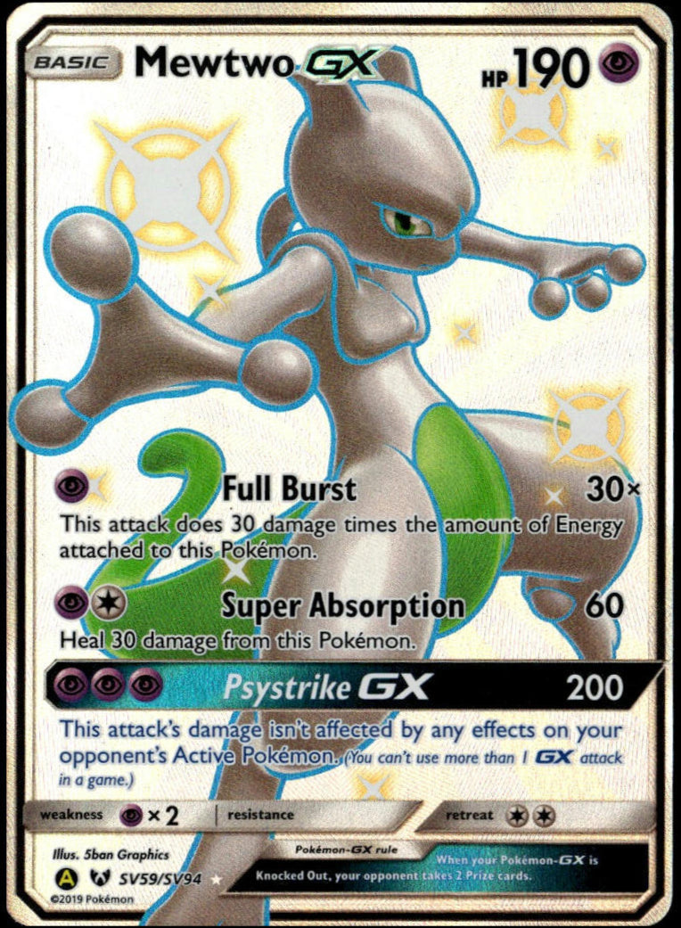 Mewtwo GX #SV59/SV94 (NM/M, Hidden Fates)