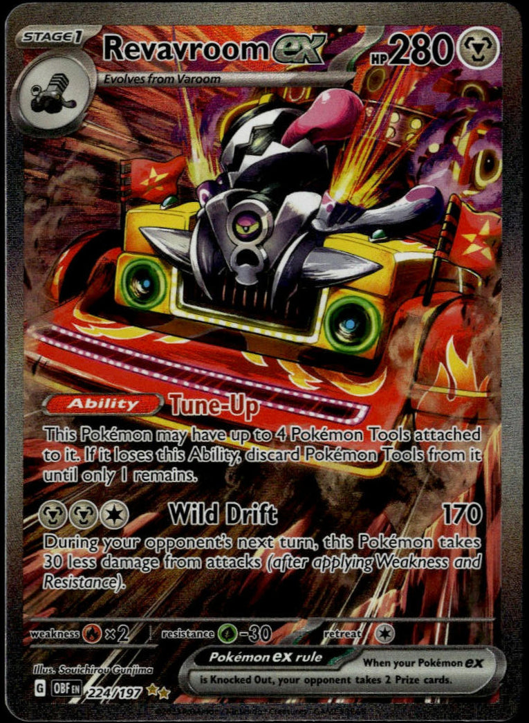 Revavroom ex #224/197 (NM, Obsidian Flames)