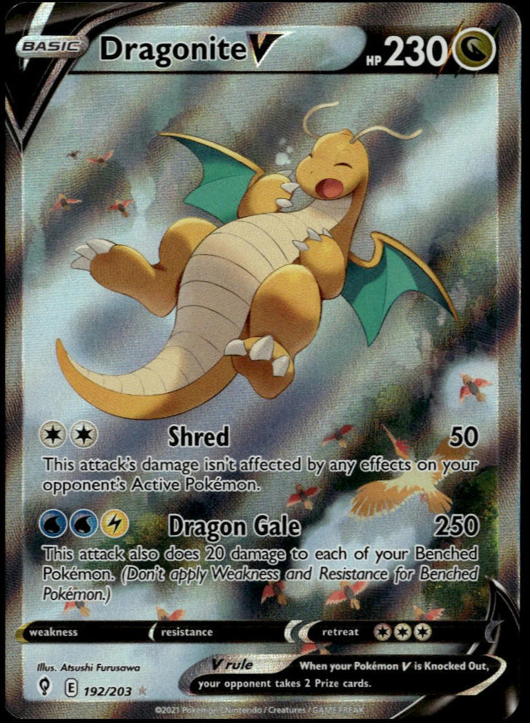 Dragonite V Alt Art #192/203 (NM/M, Evolving Skies)