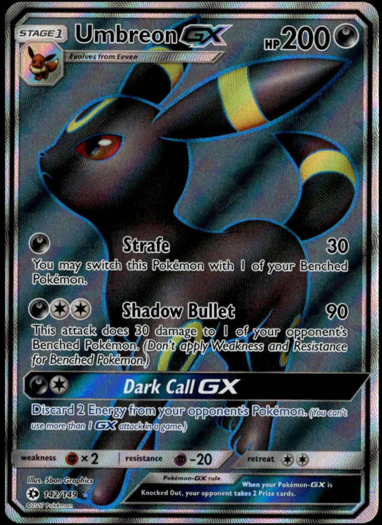 Umbreon GX #142/149 (NM/M,Sun & Moon)