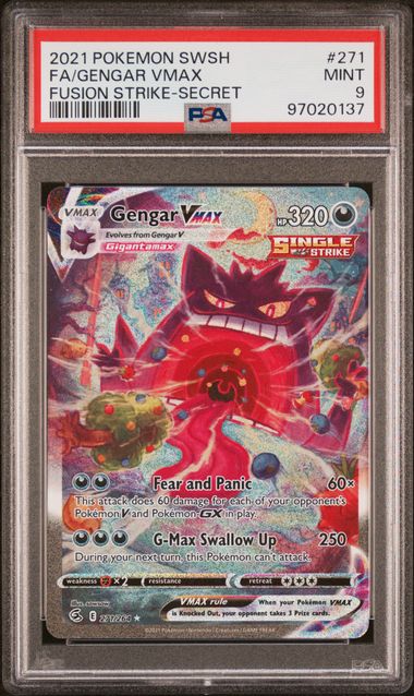 Gengar VMAX #271/264 (PSA 9, Fusion Strike)
