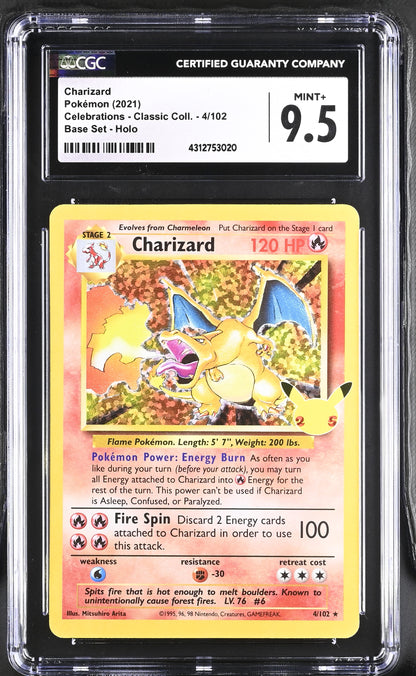 Charizard 4/102 (CGC 9.5, 2021 Celebrations - Classic Coll)