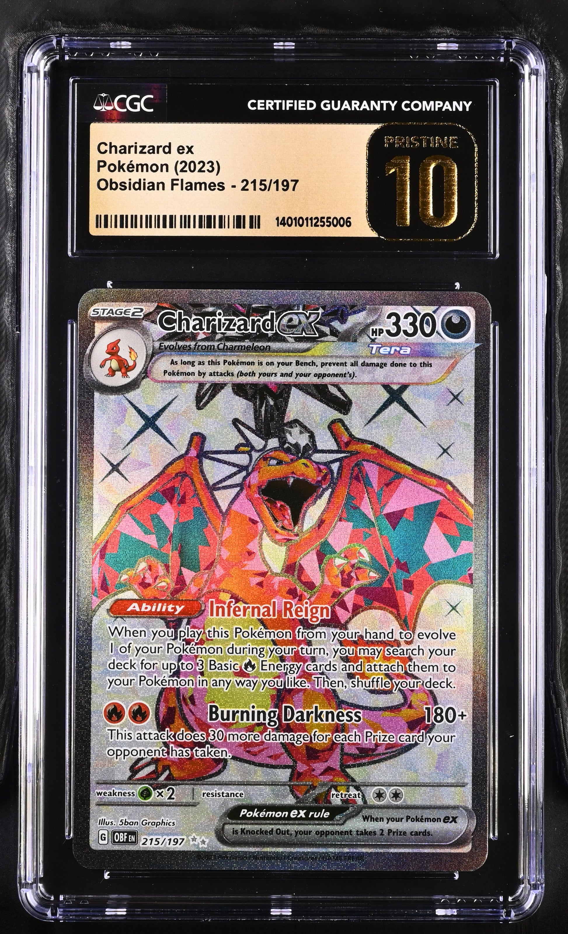 Charizard ex 215/197 (CGC Pristine 10, Obsidian Flames) – PokeBoxBreaks