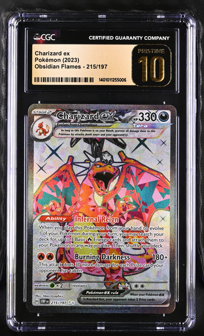 Charizard ex 215/197 (CGC Pristine 10, Obsidian Flames)