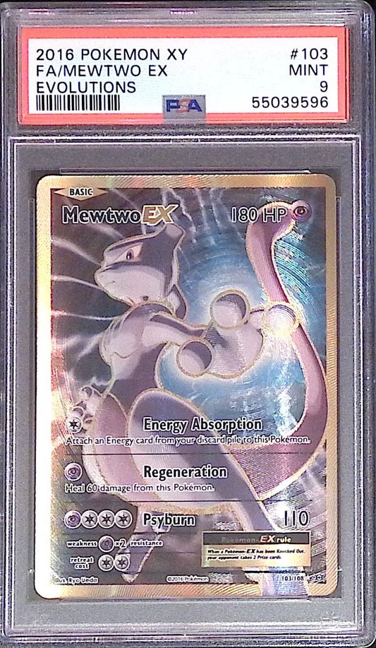 Mewtwo EX #103/108 (PSA 9, XY Evolutions)