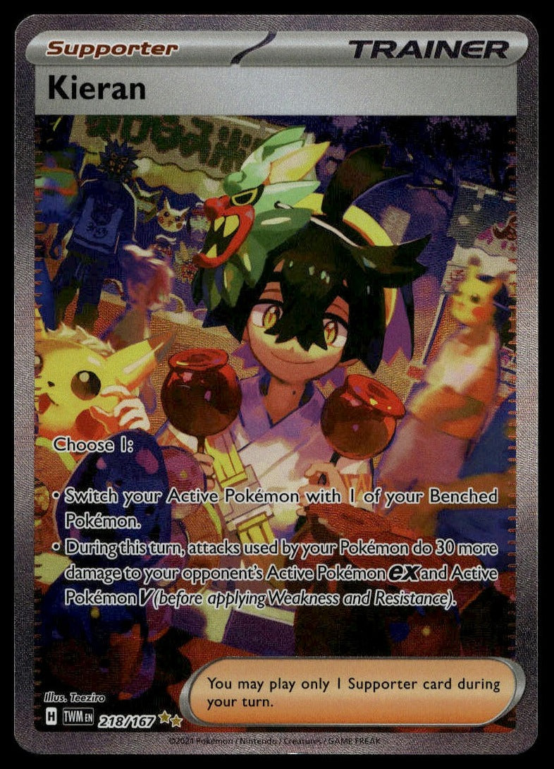 Kieran #218/167 (NM, SV06: Twilight Masquerade) (front)
