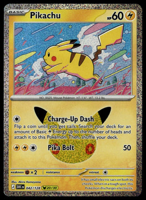 Pikachu #042/128 (NM, ME: 30th Celebration)