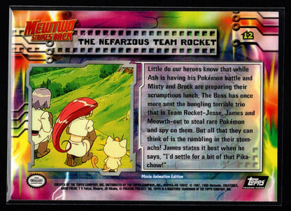 1999 Topps Pokemon Movie Edition #12/59: The Nefarious Team Rocket (NM/M)