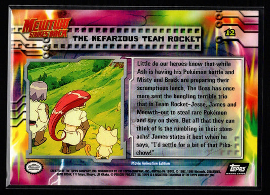 1999 Topps Pokemon Movie Edition #12/59: The Nefarious Team Rocket (NM/M)