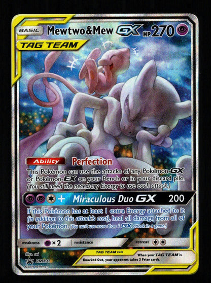 Mewtwo & Mew GX Tag Team #SM191 - (NM-/LP+, SM Promos)