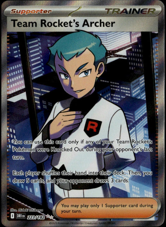 Team Rocket's Archer #223/182 (NM/M, Destined Rivals)