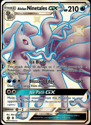 Alolan Ninetales GX #SV53/SV94 (NM/M, Hidden Fates Shiny Vault)