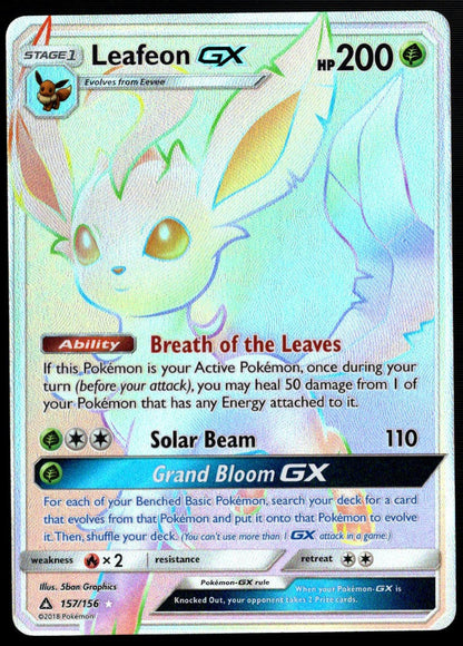 Leafeon GX #157/156 (NM, Sun & Moon Ultra Prism)