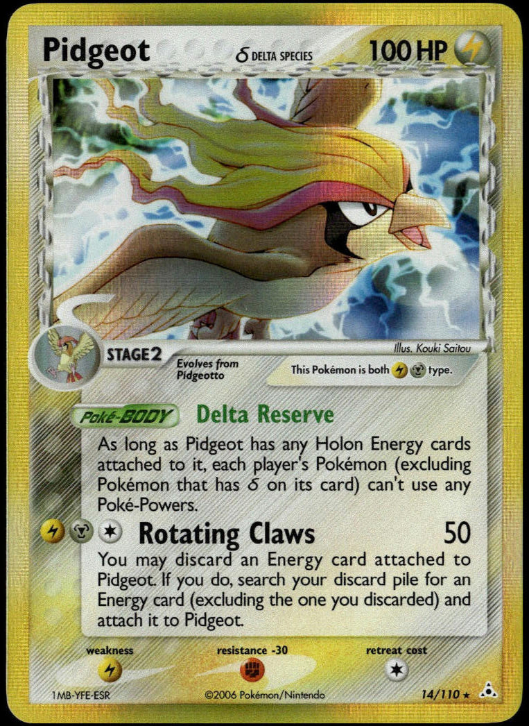 Pidgeot Holo #14/110 (LP, Delta Species - Holon Phantoms)