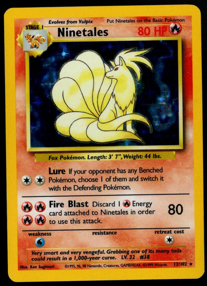 Ninetales (Holo) #12/102 (NM, Pokemon Base Set)