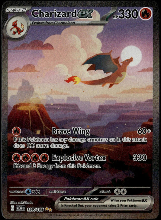 Charizard ex #199/165 (NM, MEW EN 151)