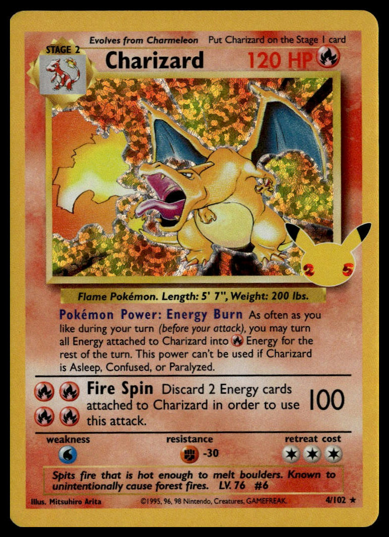 Charizard Holo #4/102 (NM, 2021 Celebrations - Classic Coll)