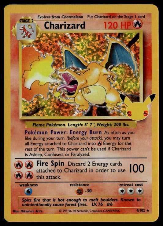 Charizard Holo #4/102 (NM, 2021 Celebrations - Classic Coll)