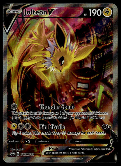 Jolteon V #SWSH183 (NM, SWSH Black Star Promo)