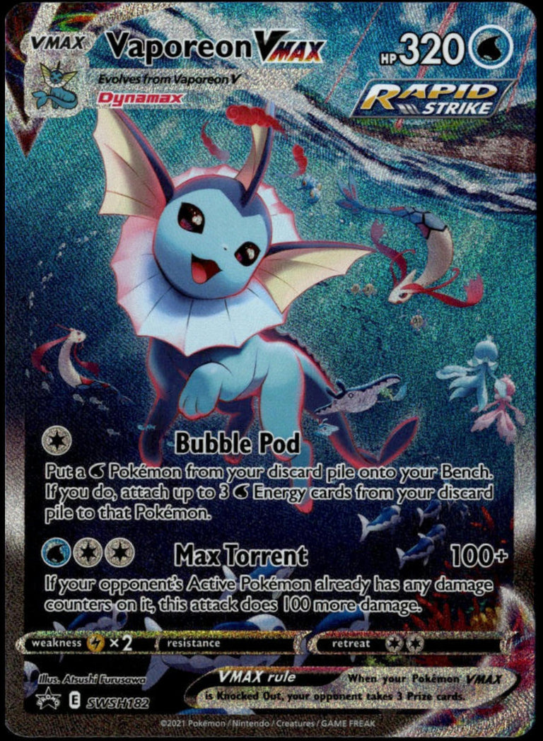 Vaporeon VMAX #SWSH182 (NM, SWSH BSP)