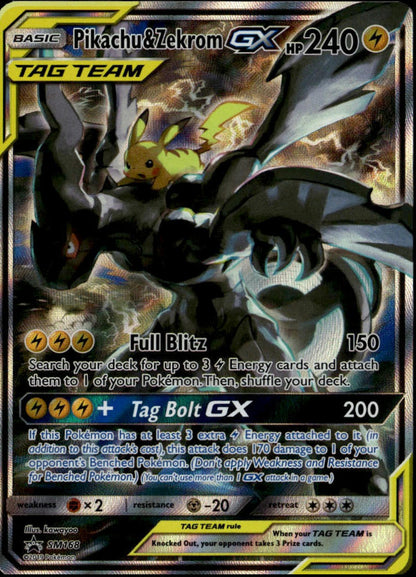 Pikachu & Zekrom GX #SM168 (LP+, S&M BSP)