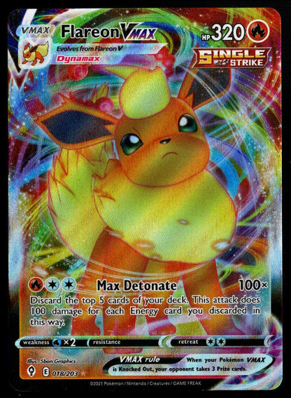 Flareon VMAX #018/203 (NM/M, Evolving Skies)