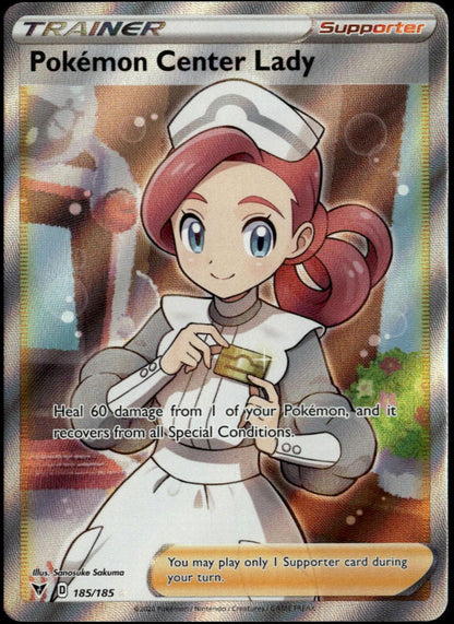 Pokemon Center Lady #185/185 (NM/M, Vivid Voltage)