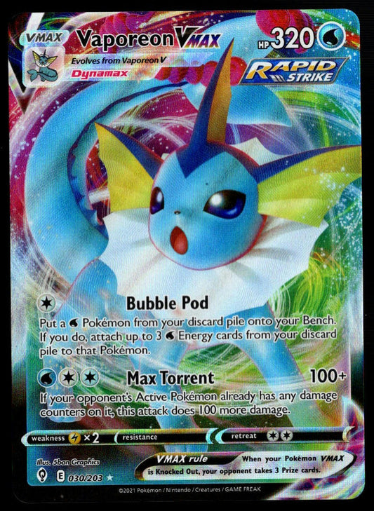 Vaporeon VMAX #030/203 (NM/M, Evolving Skies)