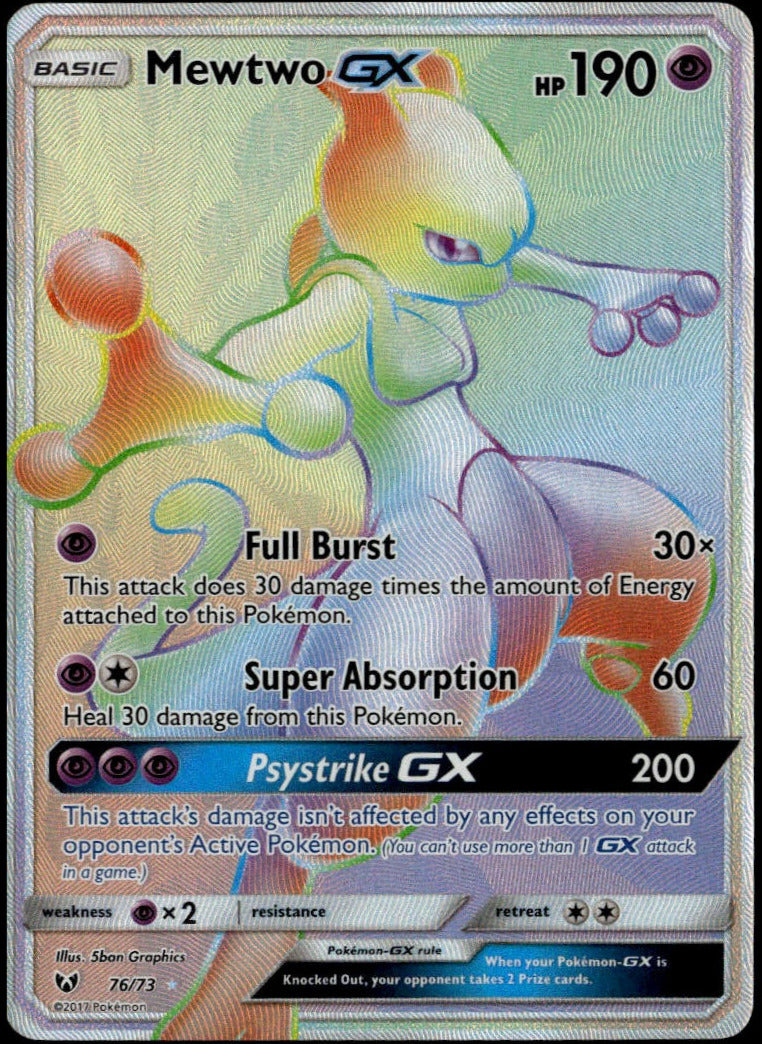 Mewtwo GX (Secret) #76/73 (NM, Shining Legends)