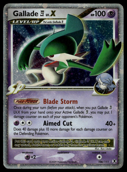 Gallade Lvl X #106/111 (MP/Binder Copy, Rising Rivals)