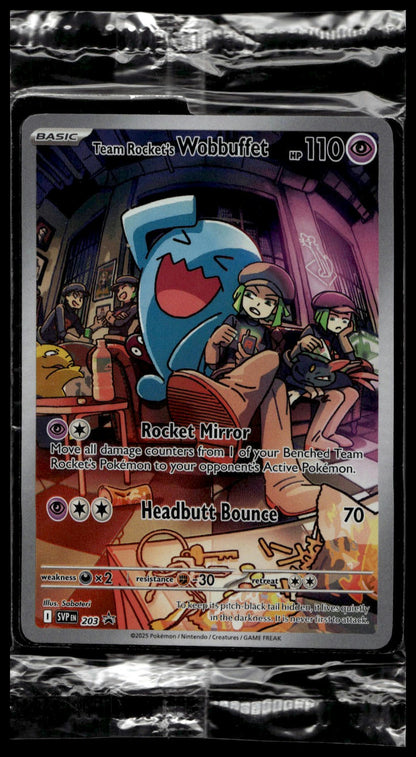 Team Rocket's Wobuffet #SVP203 (NM/M- Sealed Promo, Destined Rivals ETB)