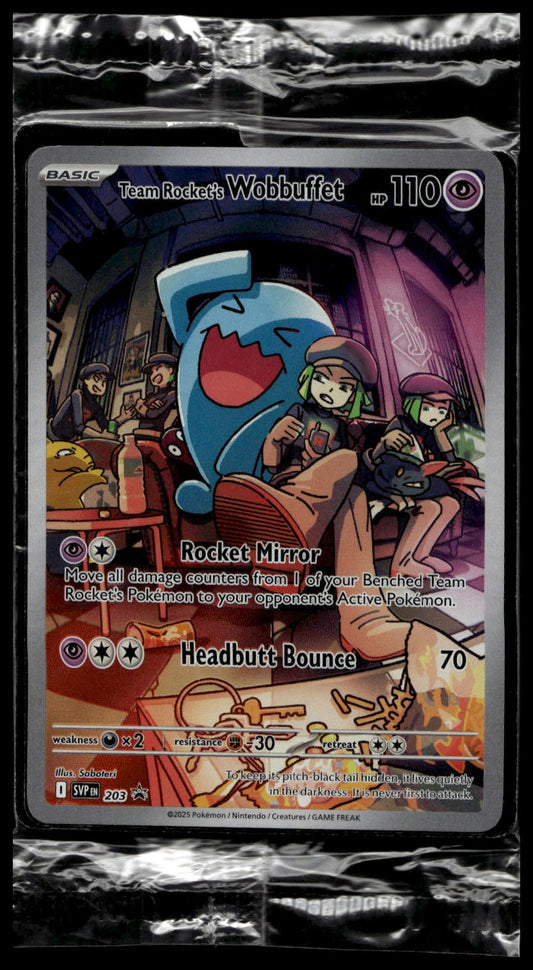Team Rocket's Wobuffet #SVP203 (NM/M- Sealed Promo, Destined Rivals ETB)
